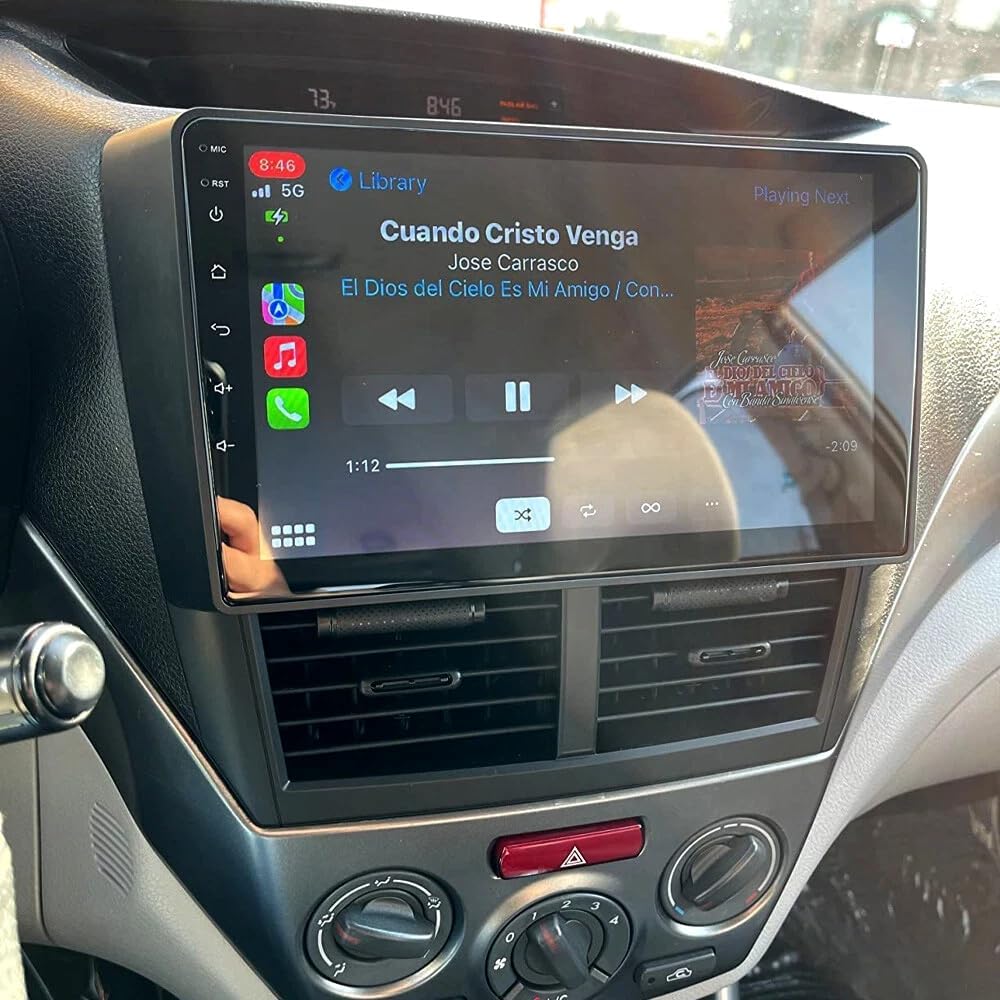 Double Din Radio for Subaru Forester 2012 Android Car Stereo with Bluetooth Wireless Carplay Android Auto, 8 Core 4+64GB 9 Inch IPS Touchscreen Car Radio GPS Navigation WiFi DSP Backup Camrea SWC FM