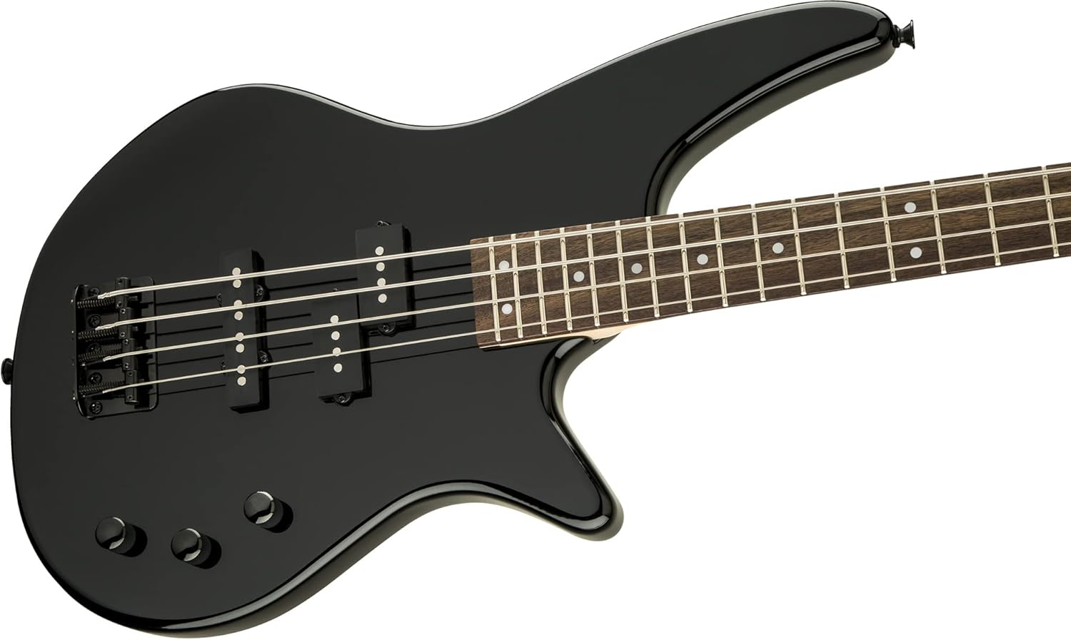 Jackson JS2 Spectra Bass Guitar - Gloss Black Bundle with Cable, Tuner, Strap, Picks, and Austin Bazaar Instructional DVD