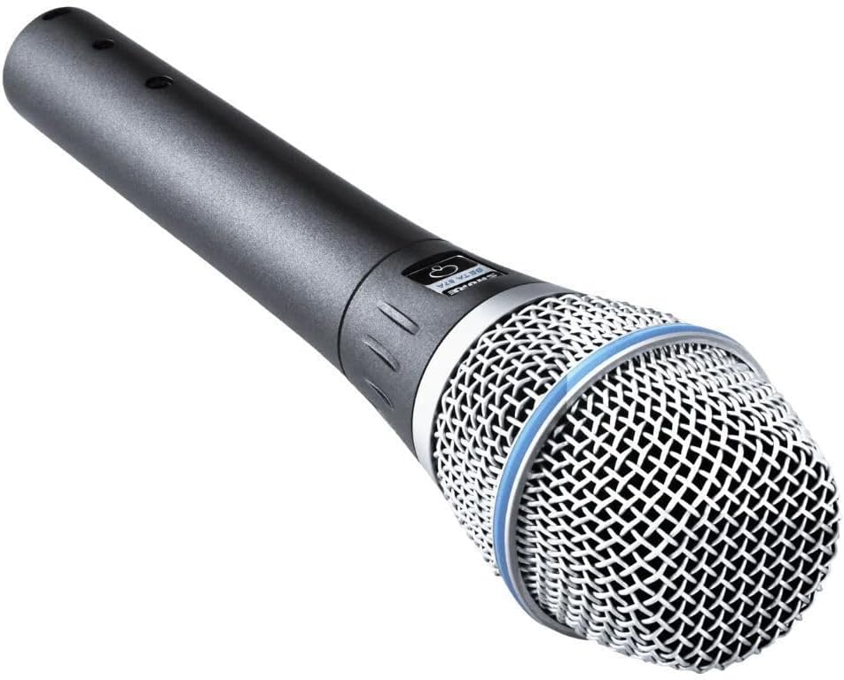 Shure BETA 87C Studio Grade Vocal Microphone with Built-in Pop Filter - Single Element Cardioid Condenser Mic with A25D Mic Clip and Storage Bag, Ideal for Studio Recording and Live Performances