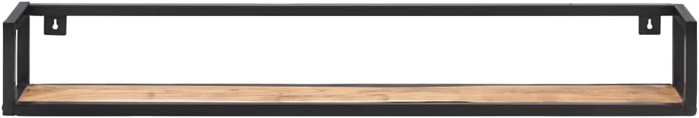 Industrial Style Wall Shelves 2 pcs,Floating Shelves,Wall Storage Shelves,Wall Mounted Shelf Organizer Unit Display Shelf,for Living Room,Bedroom,Kitchen,Office,47.2