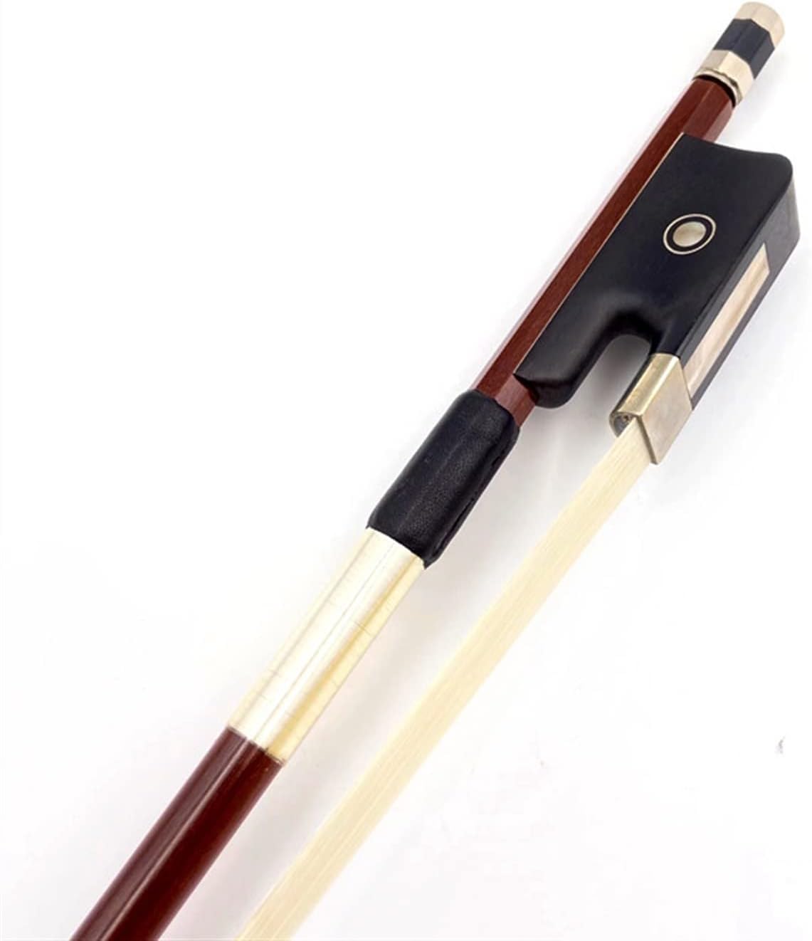 TSTS 1 Pcs Brazilwood Students 3/4,4/4 Upright Double Bass Bow,White Horsehair Horsetail Full Size Violin Bow (Color : 01 3/4)