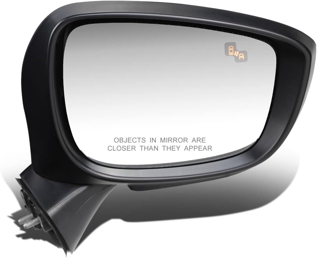 DNA Motoring OEM-MR-MA1321215 Right Side Power Adjustment Heated Foldable Rear View Mirror w/Turn Signal Compatible with 15-16 Mazda CX-5
