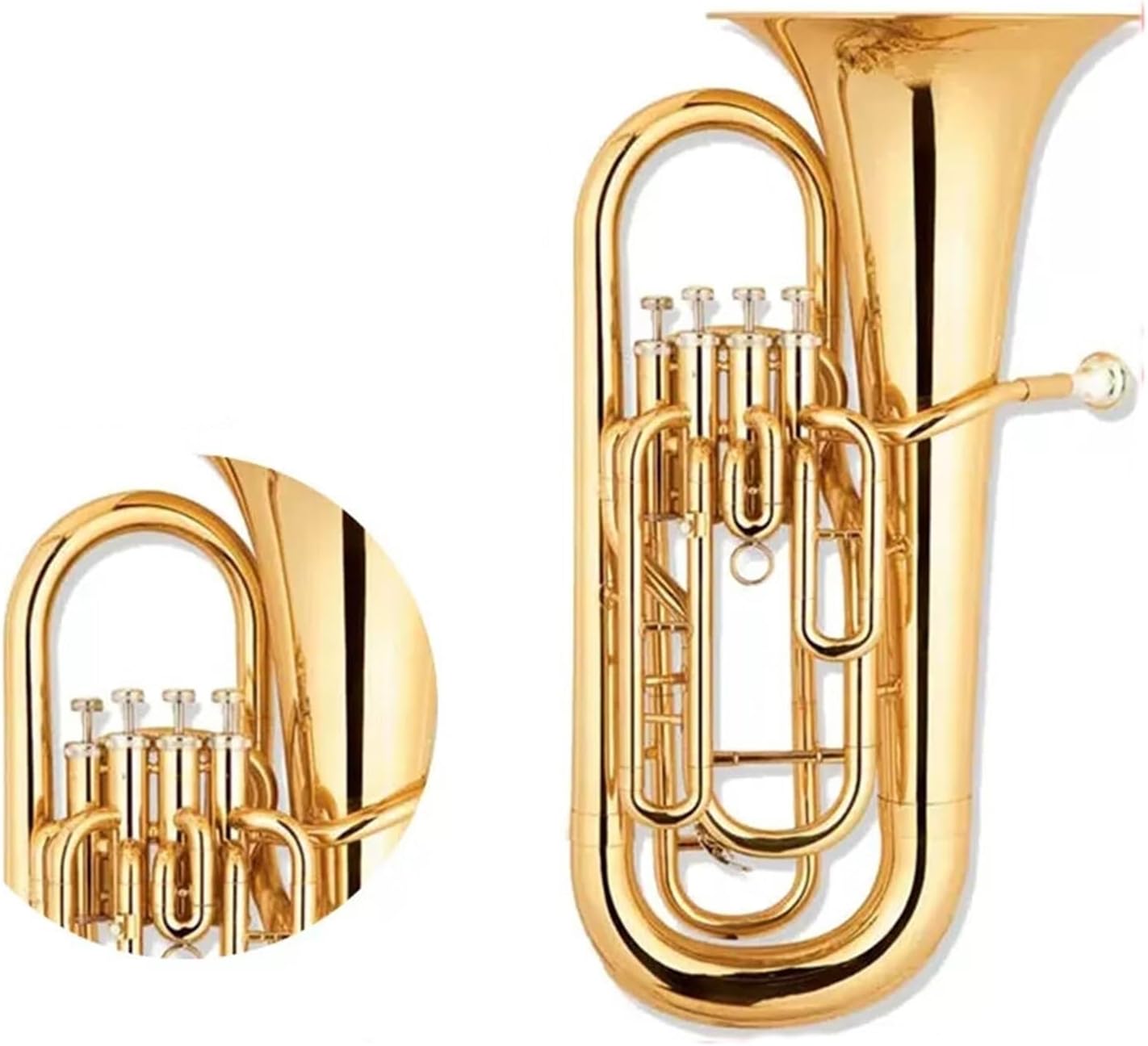 Beginner euphonium Four-tone Bass Tuba Instrument Brass Band B Flat Key Beginner