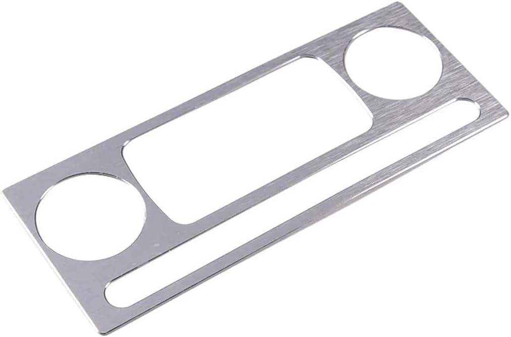 GERRIT Car Accessories Fit for Hummer H2 2003-2009 Aluminum Alloy Silver Car Car Air Conditioning Control Button Panel Cover Trim Sticker Upholstery Care