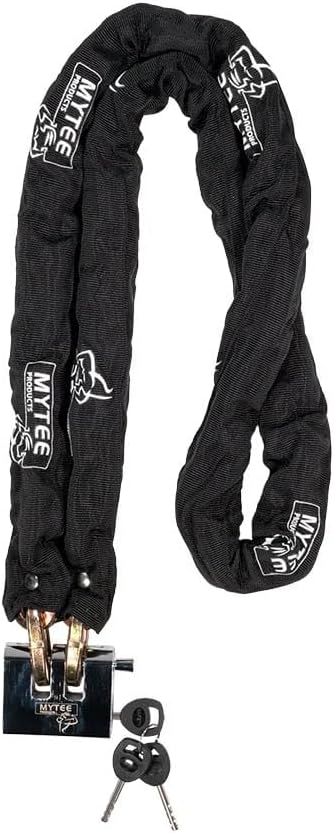 Mytee Products Anti Cut Security Chain and Lock Kit - 6 Foot x 3/8 Inch Thick Hardened Chain for Bikes, Containers, Trailers, ATV's, Motorcycles with Cut Proof Lock & Carrying Case