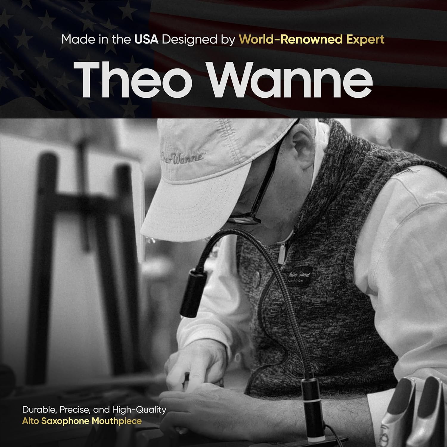 Theo Wanne Essentials CONCERT Alto Saxophone Mouthpiece for Classical & Wind Ensemble Players - Exceptional Clarity, Classic Sound Sax Mouthpiece for Professional Saxophonists - Size 3 (0.061