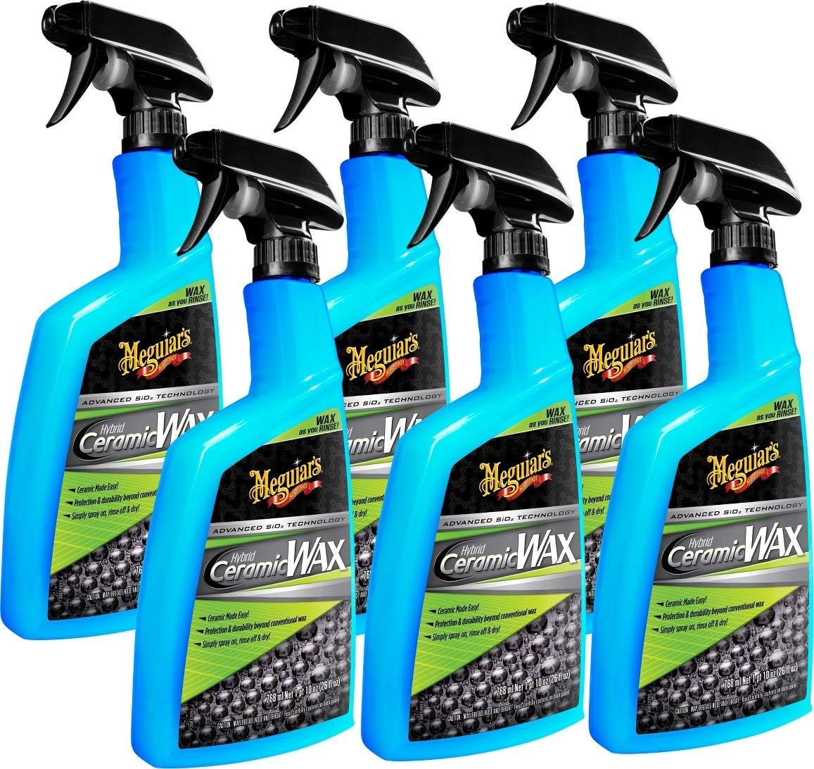 Meguiar's Hybrid Ceramic Wax, 26 oz Trigger Spray, 6 Pack