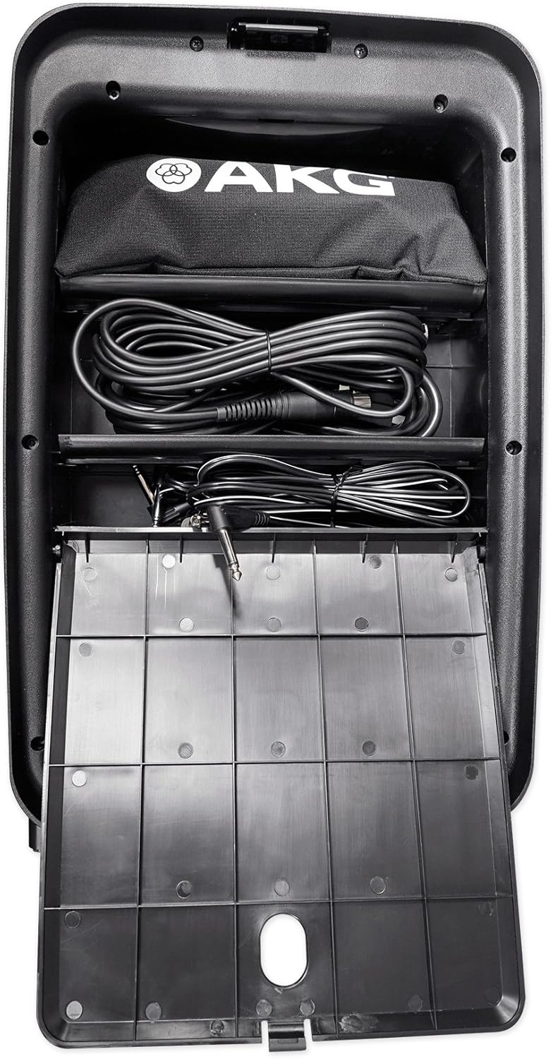 JBL Professional EON208P Portable All-in-One Dual Speaker, 2-way PA System with AKG Vocal Microphone, 8-Channel Mixer and Bluetooth, Black