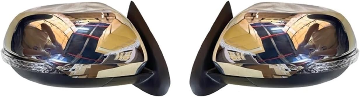 Car Rearview Mirror Assembly Compatible With Mitsubishi Triton L200 2020-2023 Side Mirror Reflector LED Turn Lamp Signal Light Accessories(Left right)