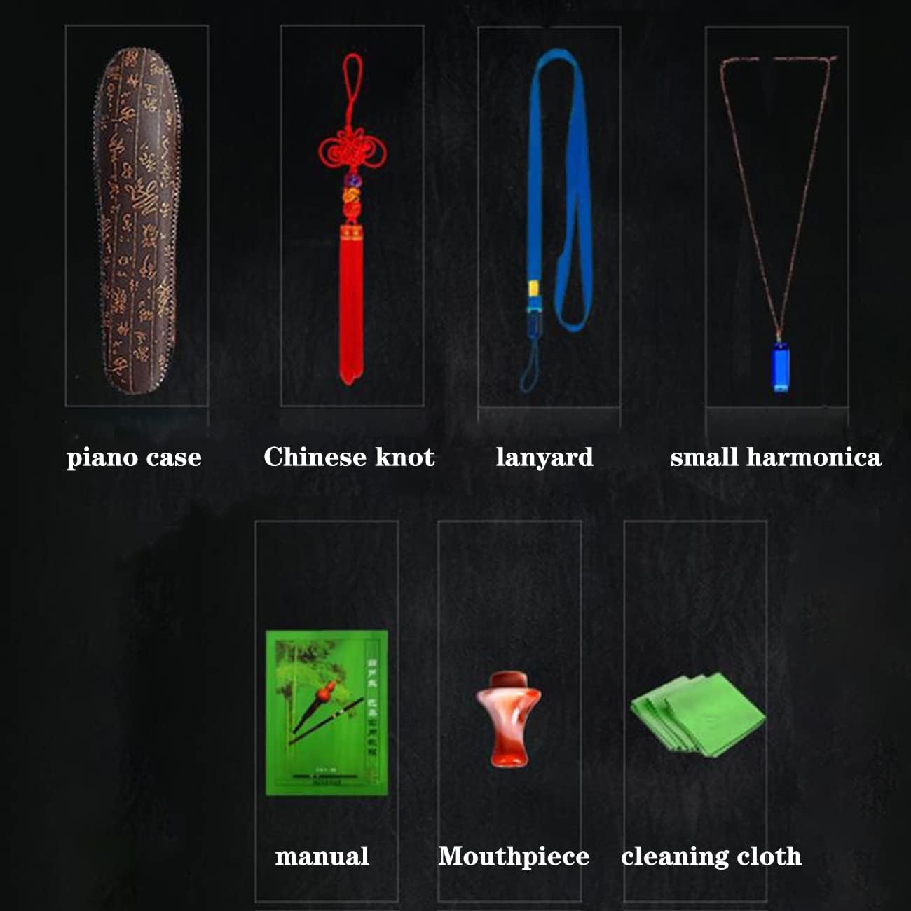 Hulusi for Beginners and Adults to Play C Flat B Three Wind Instrument Orchestra Playing The Gourd Flute Hulusi Musical Instrument with Box Durable Intonation (Color : Brown, Size : B-Flat)