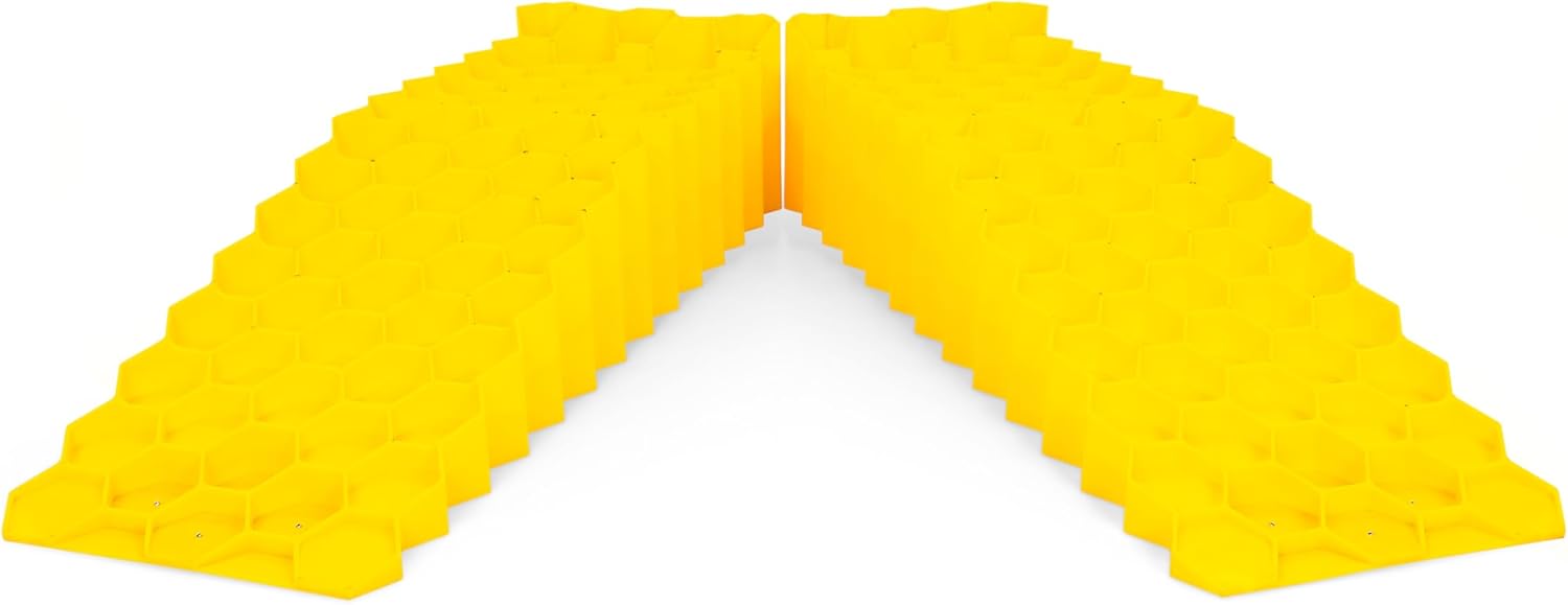 Camco Car Ramps/Truck Ramps - Low Profile Car Ramps - Features 7-Inches of Lift - Use as Car Ramps for Oil Changes, Car Lifts for Home Garage & More - 3,500 lb Capacity per Ramp - 2-Pack (44558)