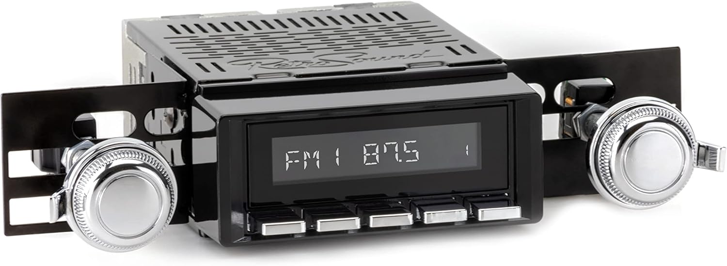RetroRadio Compatible with 1968-70 Pontiac Tempest Features Include Bluetooth, AUX, AM/FM LABC-M1-215-03P-73PPT1