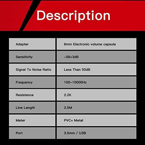 Mini Microphone Studio Speech Speakers 3.5mm Jack Plug Wired Microphones for PC Computer Laptop Notebook Loud Speaker (Color : Black) (Black)