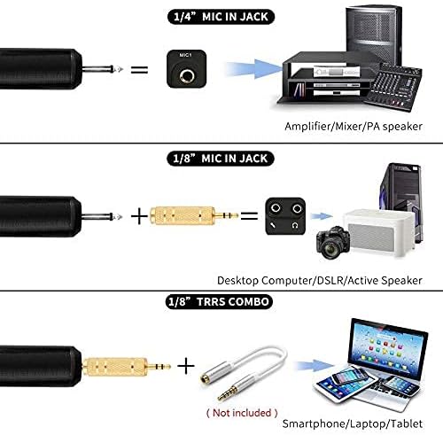Auto Wireless Dynamic Microphone System with Receiver for Amplifier Mixer Speaker Desktop Bus,