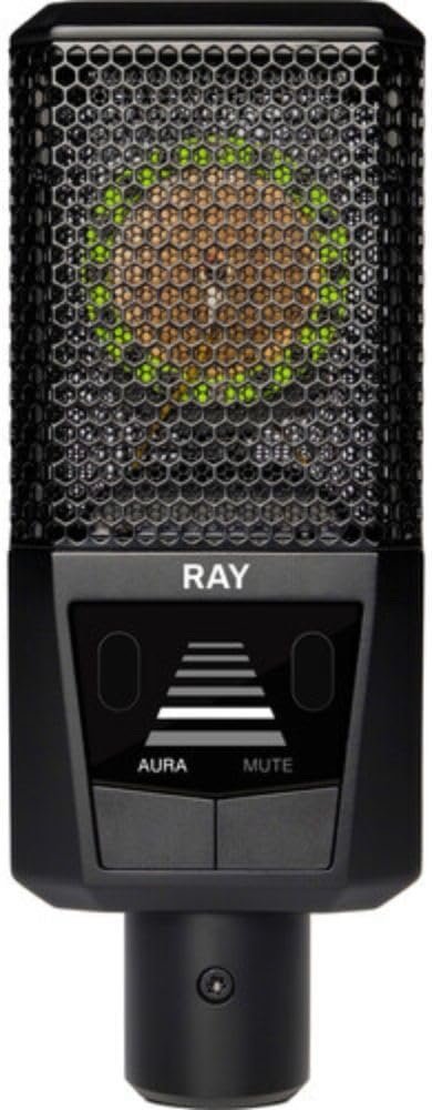 Lewitt RAY Large-Diaphragm Condenser Microphone with Distance Sensing Mute Bundle with Mic Stand with Fixed Boom XLR- XLR Cable