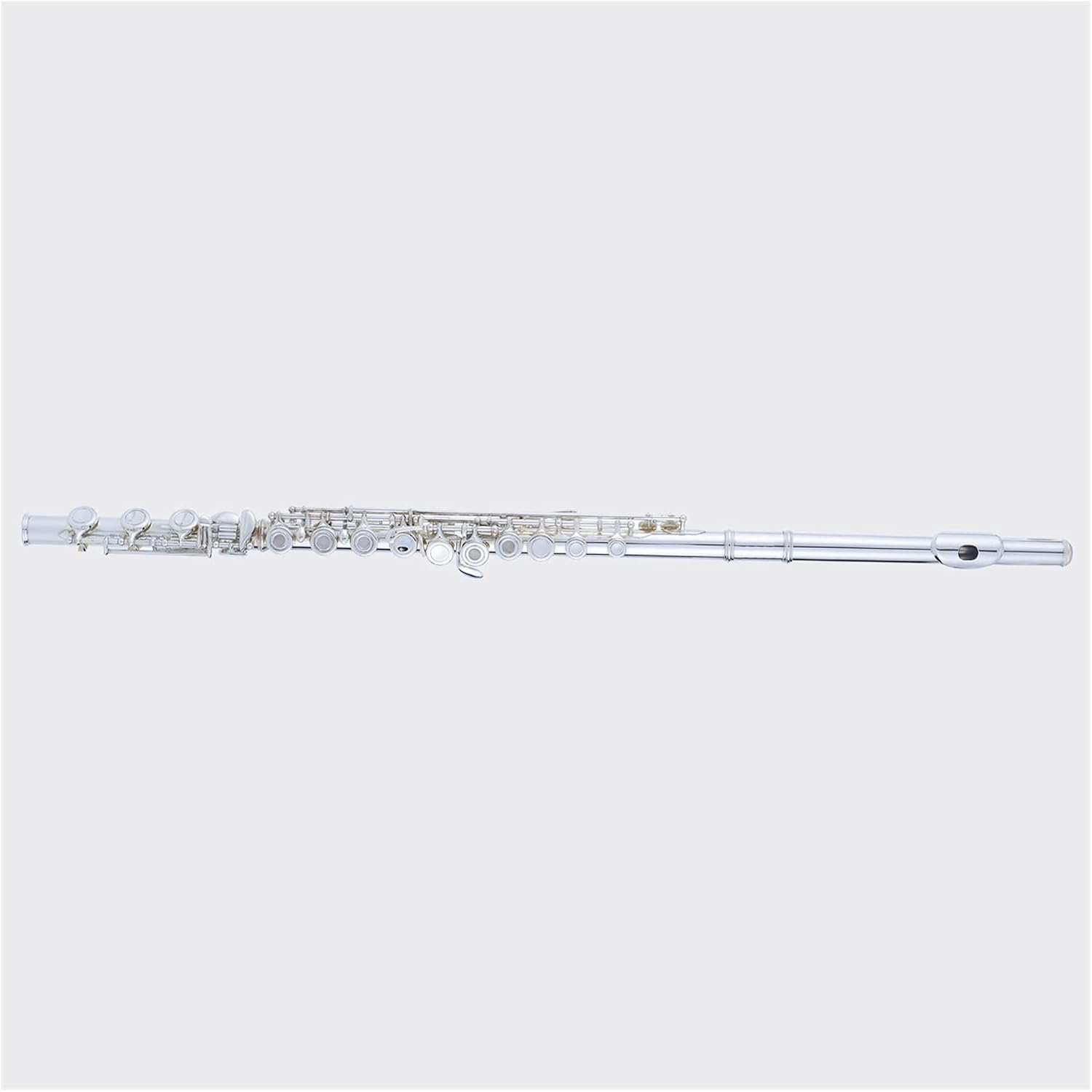 Flutes Musical Instrument White Copper Button C-Tone Silver-Plated Flute Wind Instrument with E Key Split 17-Hole Opening Beginner Performance Test