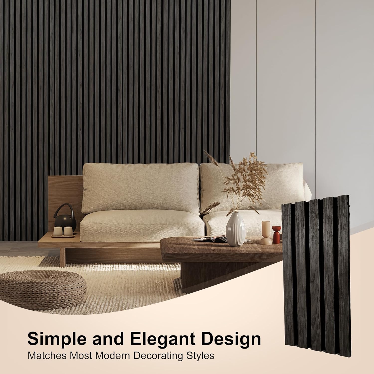 2 Pieces Wood Panels for Wall, 47.2