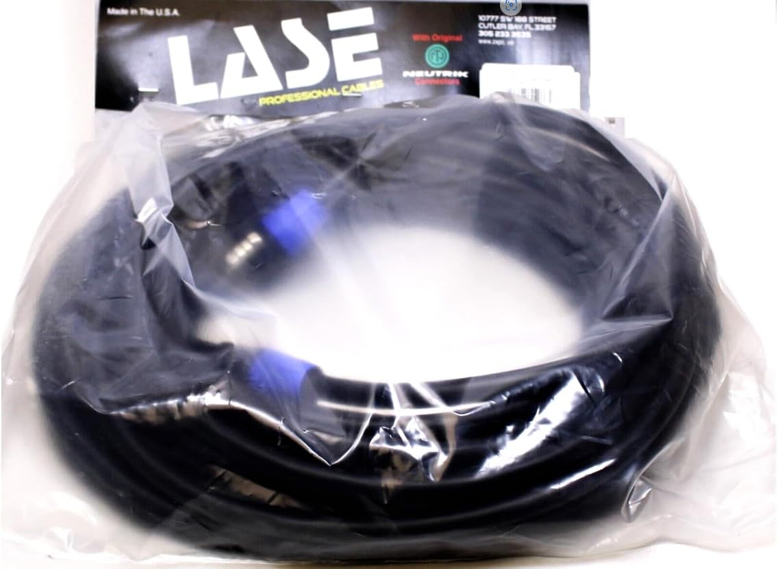 LASE 50 Ft SpeakOn Speaker Cable w/NEUTRIK NL4FC 12ga 4 Conductor Pure Copper