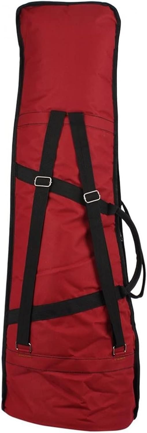 Saxophone Parts Tenor Trombone Backpack Add Sponge Instrument Bag Waterproof Blue/Red/Black Optional (Color : Red)