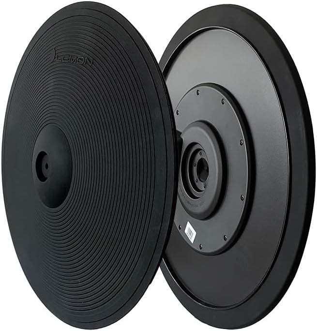 Lemon 20” Triple-Zone Electronic Crash/Ride Cymbal Pad with Choke – Extra-Large 3-Zone Ride with Bell for Electronic Drum Kits