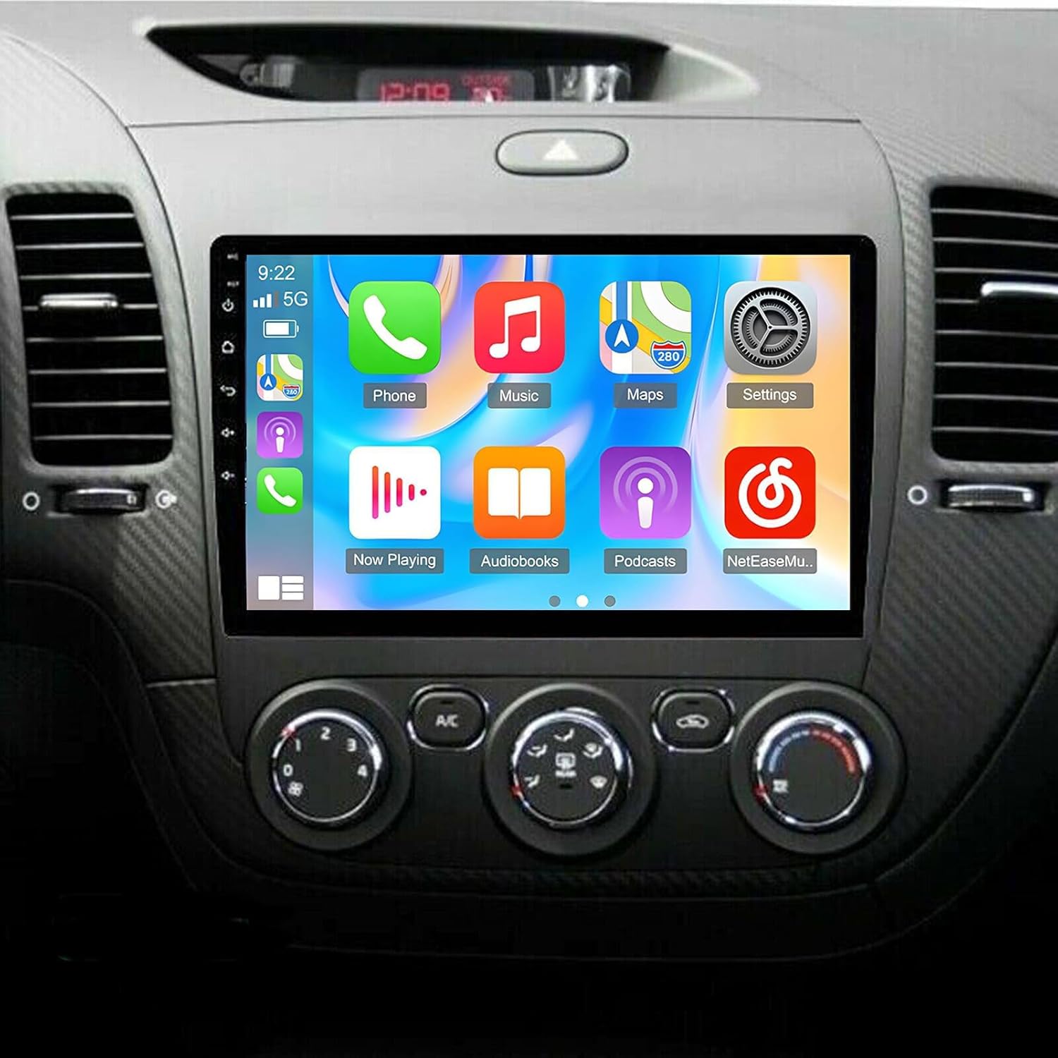 PHEZEN Car Stereo Fit for Kia K3 Cerato Forte with Carplay Android Auto WiFi GPS Bluetooth FM SWC Backup Camera (2+64G)