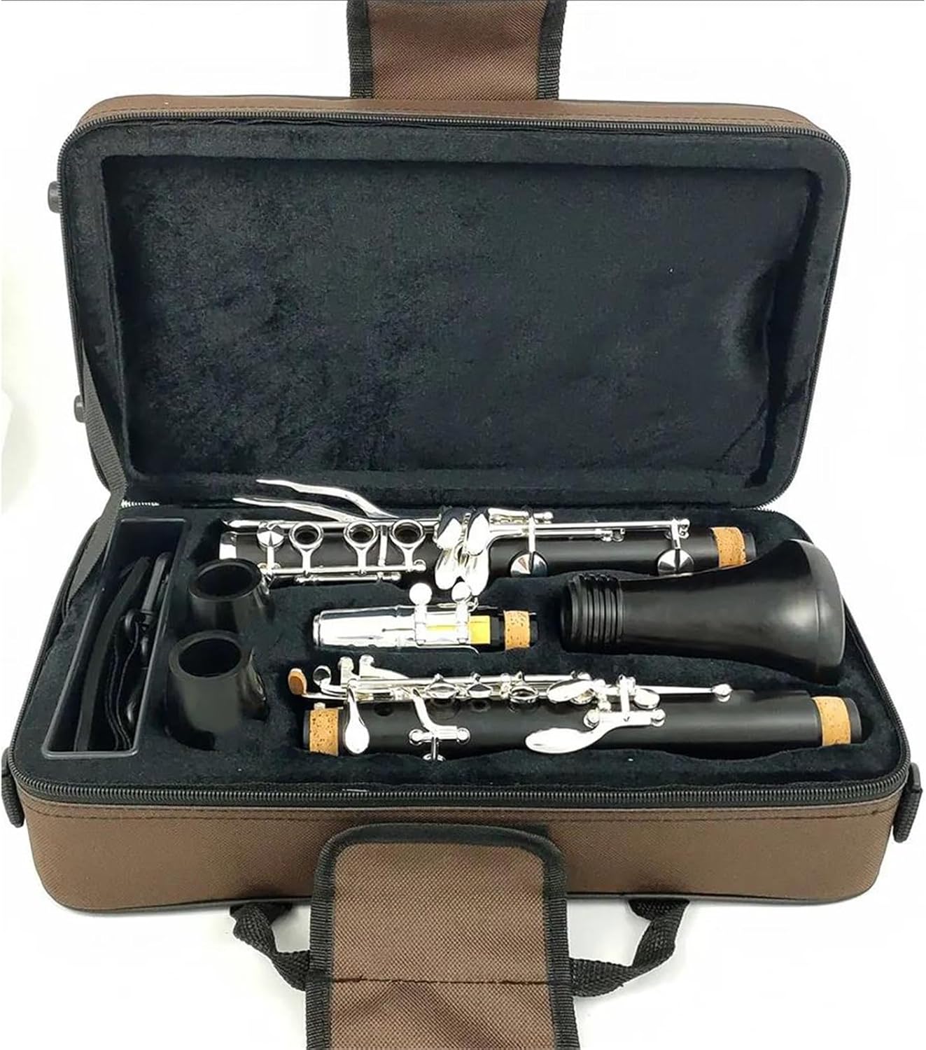 Clarinet Musical Instruments Clarinet Bb Wood Ebony Silver Plated 18 Key Ebony Clarinet