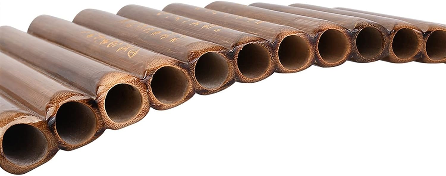 Pan Flute 15 Pipes Natural Bamboo Wind Instrument G Key Panpipe Chinese Traditional Woodwind Instrument