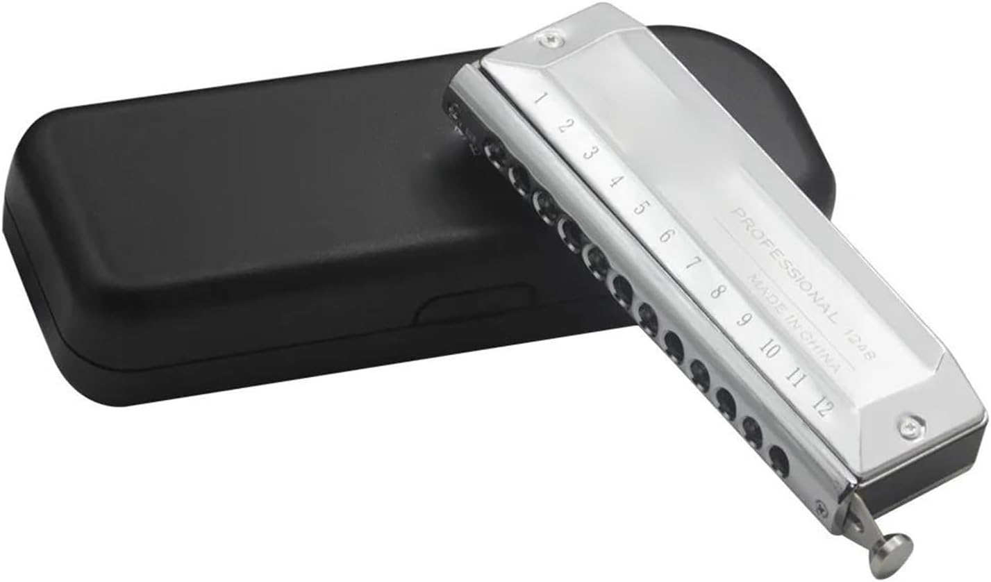Musical Harmonica 12 Hole 48 Note Chromatic Harmonica Professional Woodwind Instrument Suitable For Music Lovers