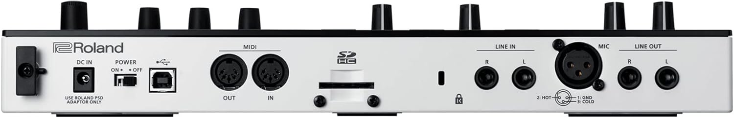 Roland VERSELAB MV-1 ZEN-Core Professional Song Production Studio for Songwriters and Singers. 4x4 pads and TR-REC Step Sequencer for drums, basslines, and melodic parts.