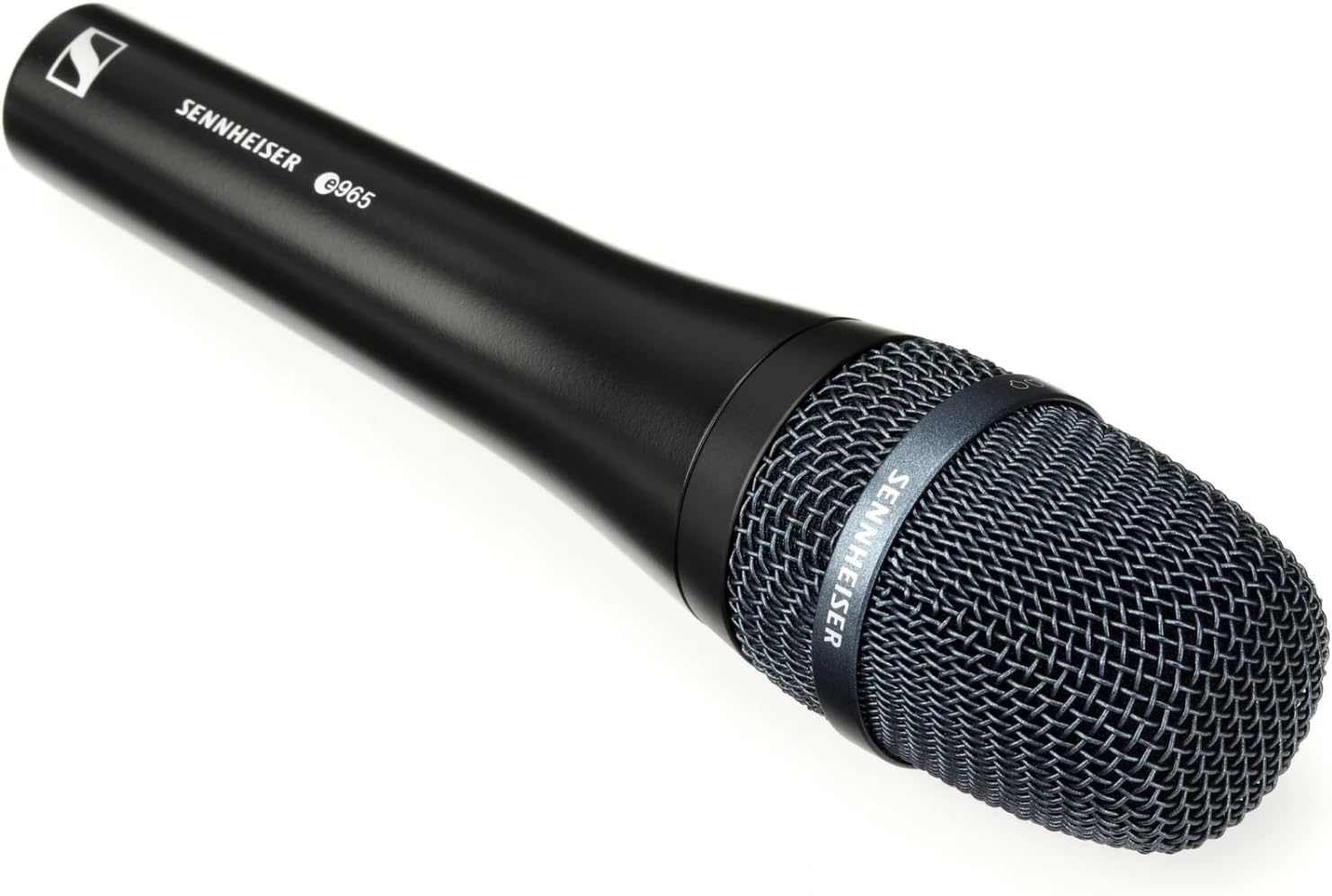 Sennheiser E 965 Condenser Handheld Vocal Microphone Bundle w/Pig Hog PHM10 8mm Mic Cable Polishing Cloth