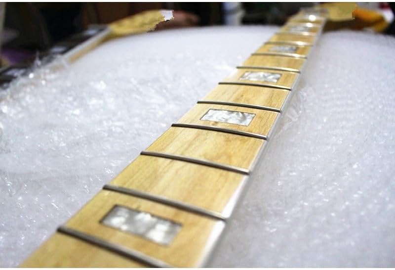 20 Frets 4 StringsMaple Electric Bass Guitar Neck With Maple Fingerboard Inlay Block Glossy Paint Guitar Accessories Parts