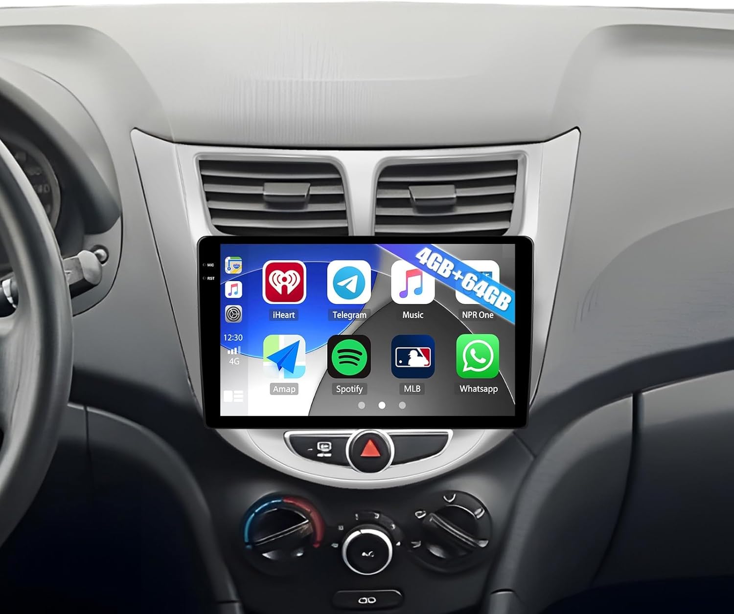 4G+64G Android 15 Car Stereo for Hyundai Accent 2012-2017 with Wireless Carplay Android Auto 9