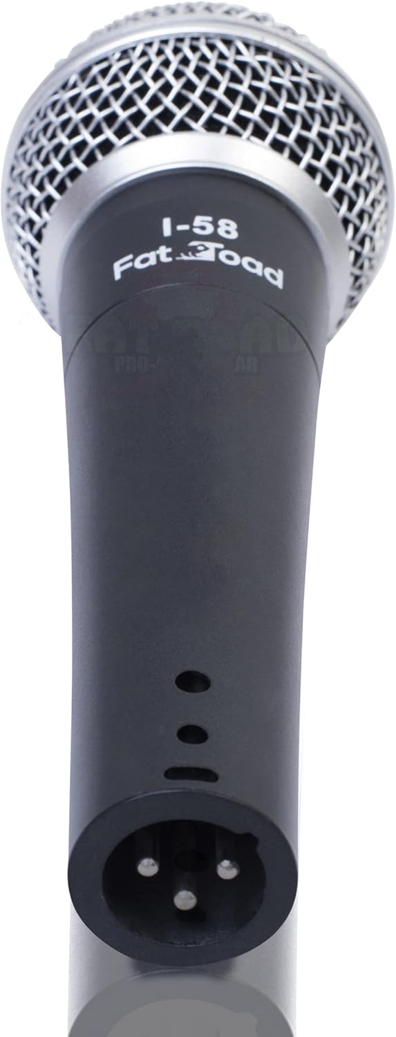 Fat Toad Vocal Cardioid Microphones (Live ResponsePRO Edition) 6-Pack – Handheld Dynamic Mics with Clips for DJ Stage Singing, Studio Recording