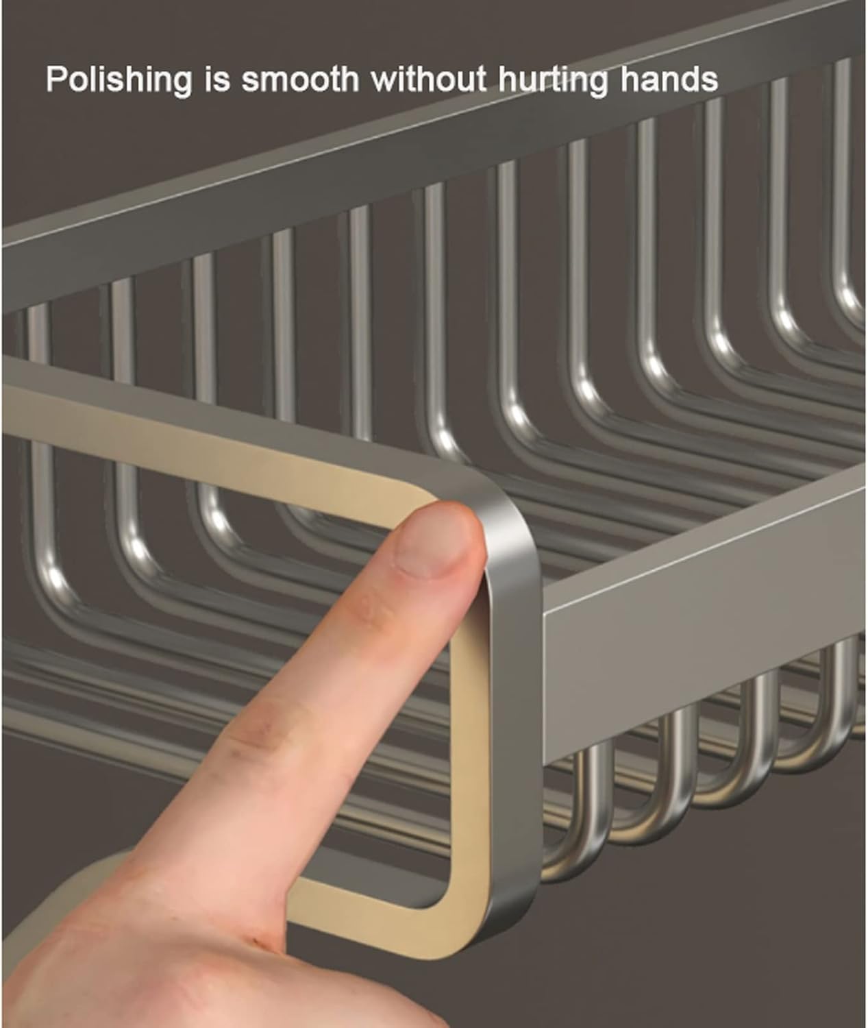 Bathroom Shelf Bathroom Wall Shelf Towel Rack with Towel Bar and Hooks, 2 Tier Shower Shelve Bathroom Shelf, Grey Wall Mount Towel Shelf Bathroom Wall Shelves (Size : L57cm)