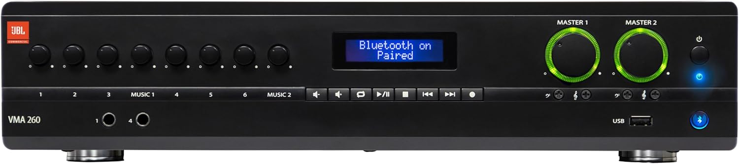 JBL Professional VMA260 Commercial Series 60-Watt Bluetooth-Enabled Mixer/Amplifier