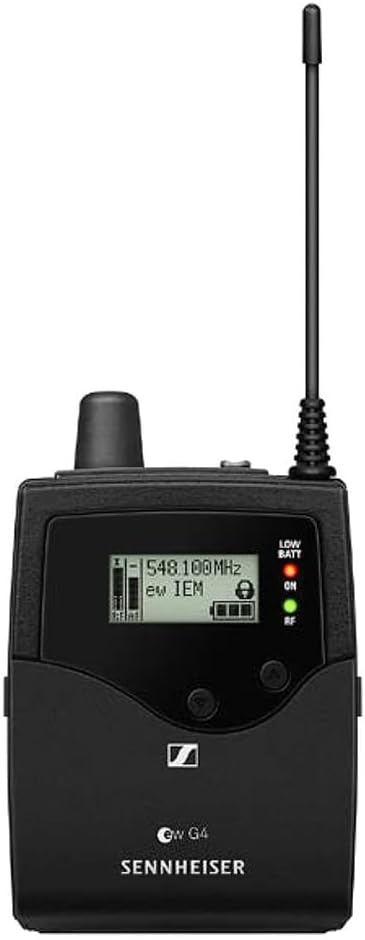Liquid Audio Sennheiser ew IEM G4-A Wireless in-Ear Monitoring System Bundle w/Pig Hog PHM10 8mm Mic Cable, 4-Pack Blucoil AA Batteries Polishing Cloth