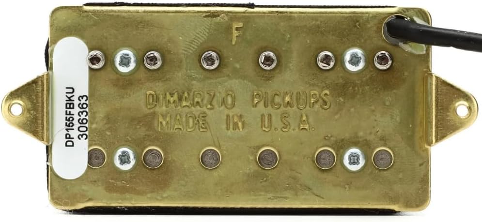 DiMarzio DP155FBK Black - The Tone Zone F-Spaced Humbucker Pickup Bundle w/ 12x Fender Guitar Picks and Liquid Audio Polishing Cloth