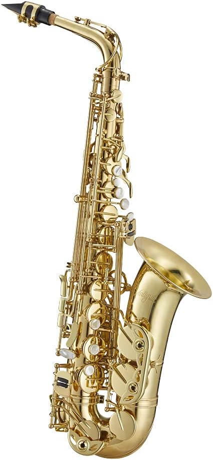 Antigua Winds PowerBell Professional Eb Alto Saxophone(Yellow brass with lacquered finish/enlarged bell/new neck design/ergonomic design/hand engraving/ABS case)/WRAS4248LQ