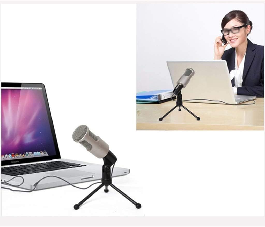 Microphone for Computer Computer Microphone,External PC 3.5mm Microphone with Tripod Condenser Mic for Loptop Mac-Recorder Singing Karaoke