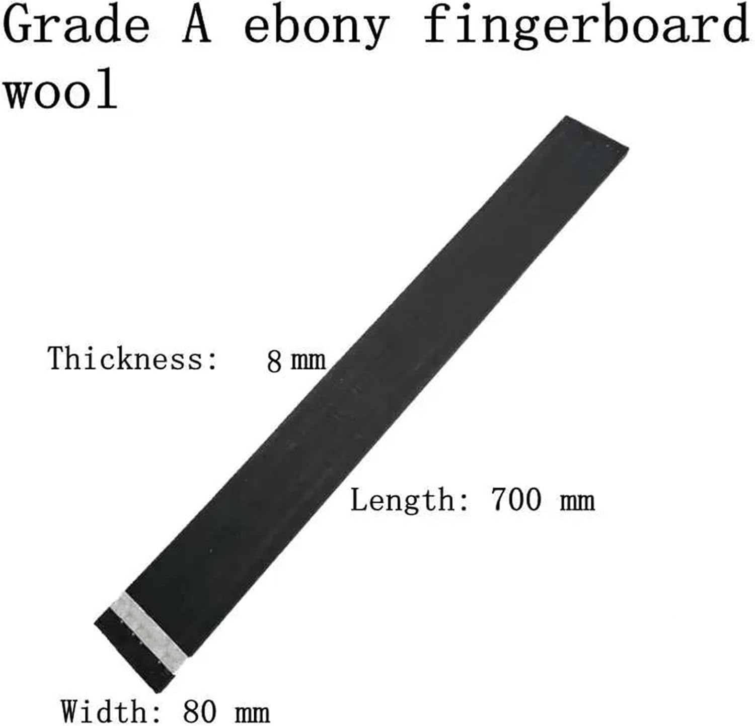 Unfinished Guitar making material A-class Ebony Fingerboard Board Electric Guitar 4 String 5 String Bass 80 Wide(AEbony)