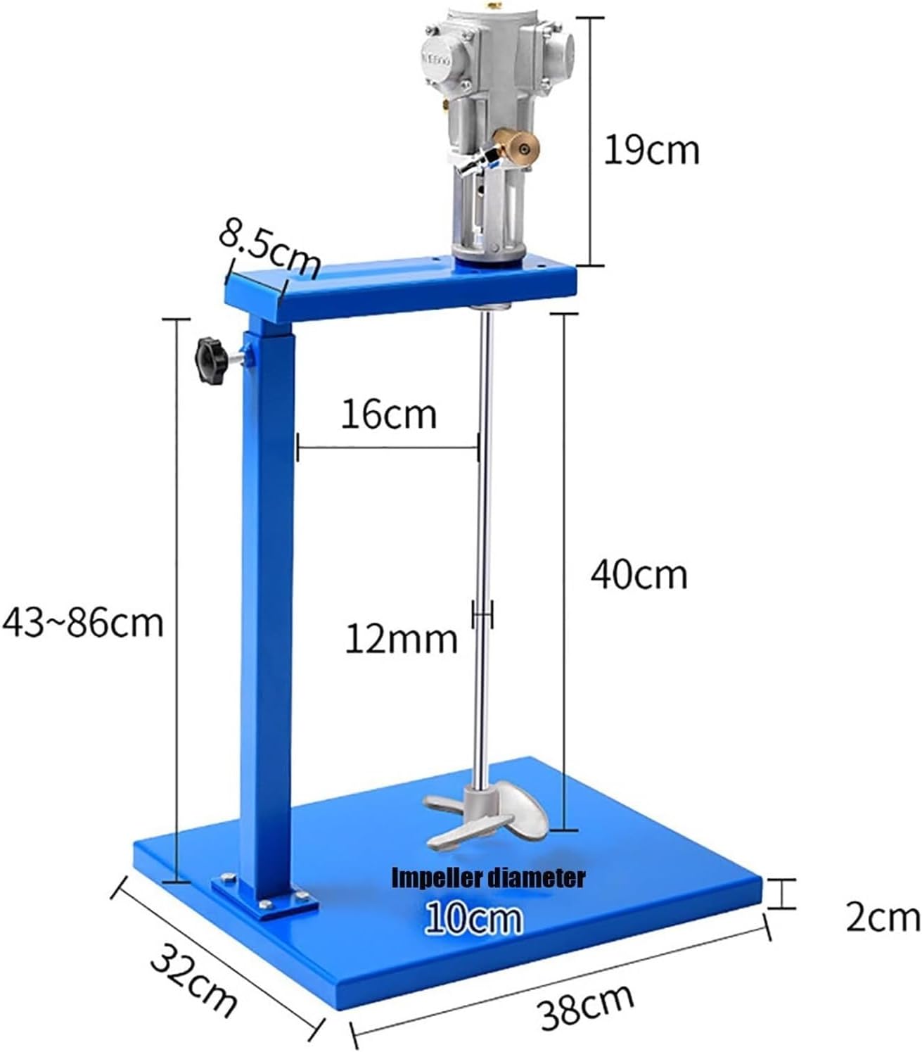 5 Gal/20L Pneumatic Bracket Mixer, 1/8HP Automatic Paint Stirring Machine,Tank Barrel Clip Bracket Air Agitator Paint Mix Tool for Paint