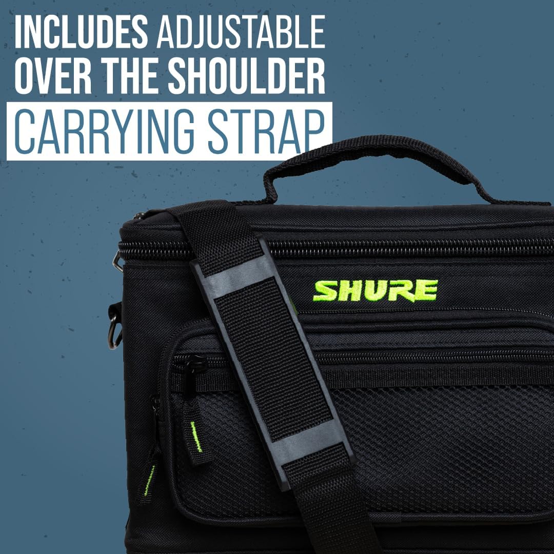 Shure by Gator Padded Microphone Bag that Holds Up to 12 Mics; (SH-MICBAG12)