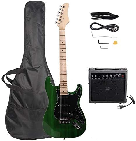 ST Stylish Electric Guitar with Black Pickguard Green