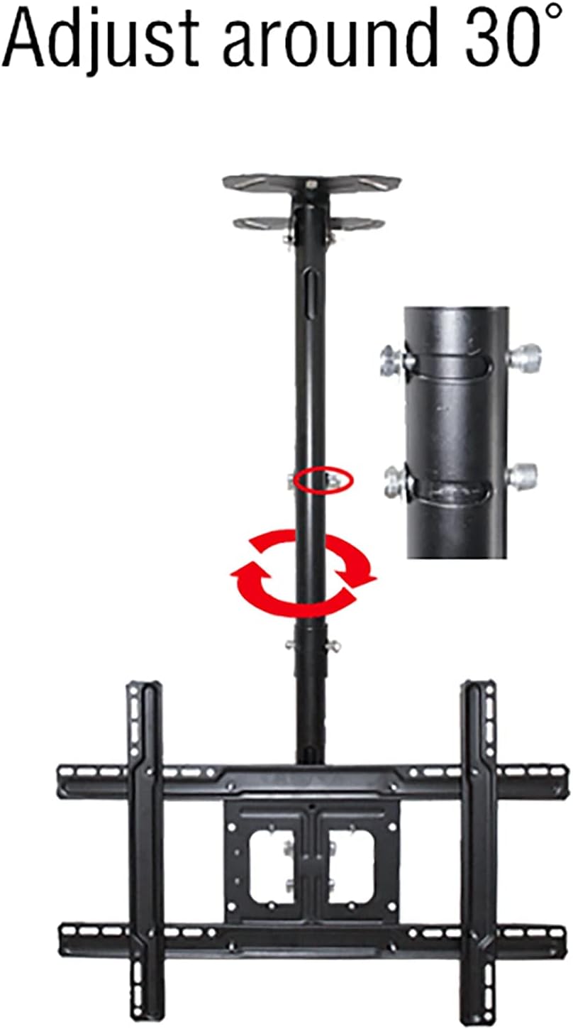 TV Stand,tv Wall Mount TV Ceiling Mount, Adjustable Wall Ceiling Tilting TV Mount, Fits Most 32-70inch TVs, Mount On Vaulted Ceilings,60260cm