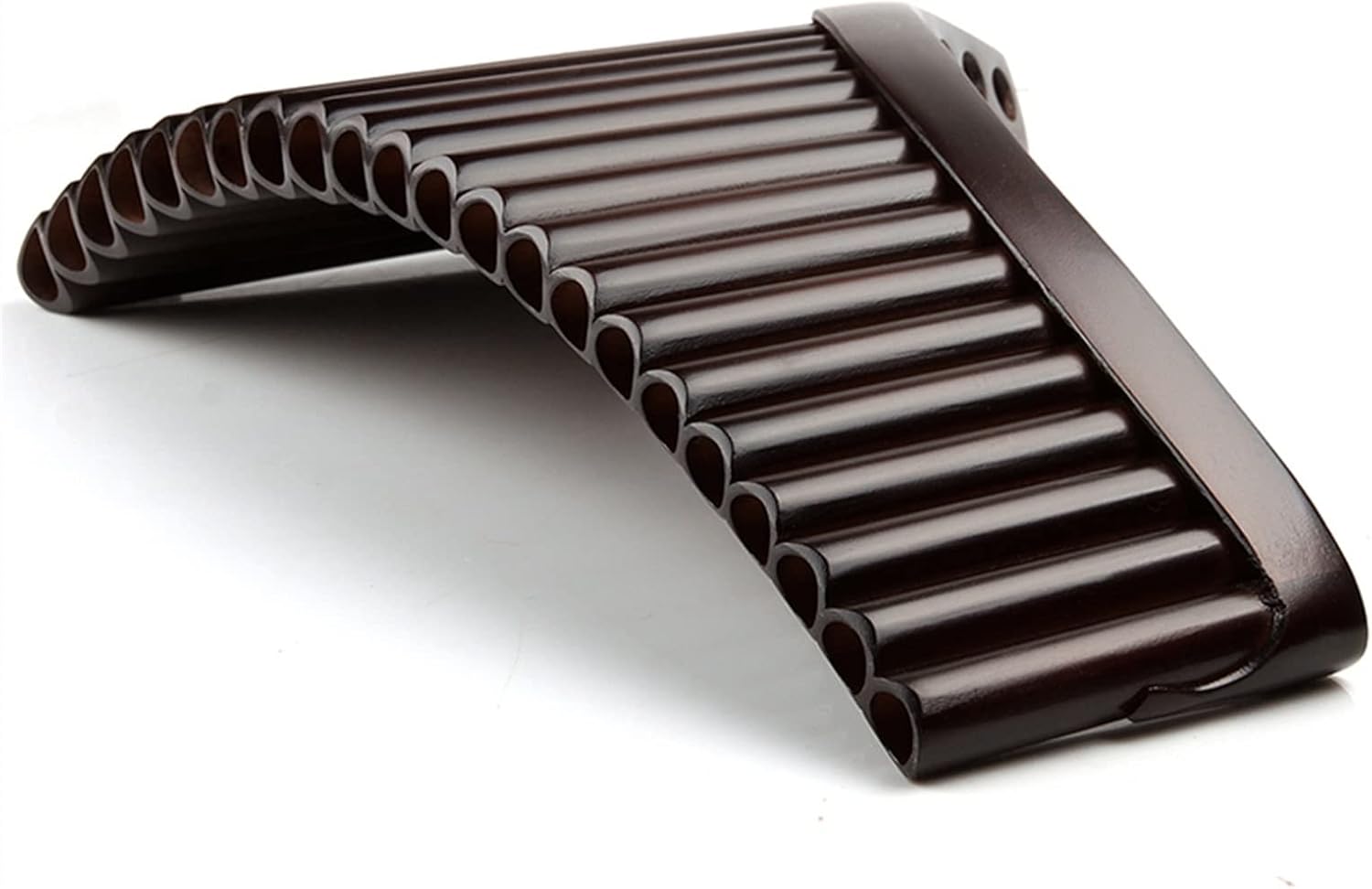 22 Pipes G Key Brown Pan Flute Woodwind Instrument Bamboo Easy Carry (Color : Left)