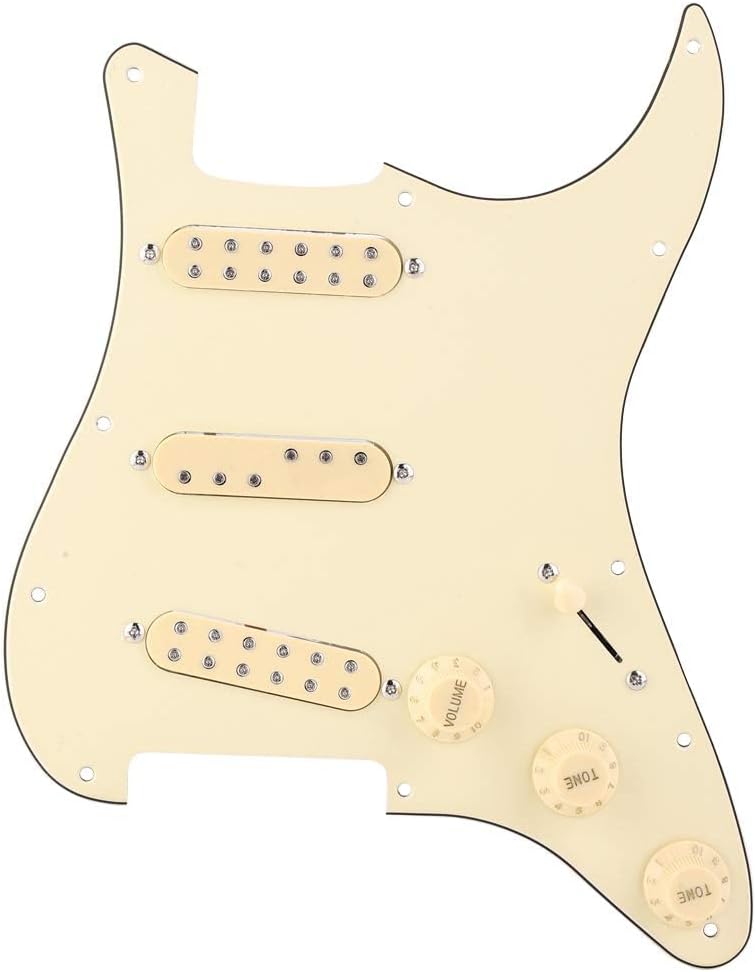 Electric Guitar Pickguard Kit, Pre Wired Guitar Hardware, Loaded Pickups, Compatible with Electric Guitars, Scratchplate Backplate, Easy Installation, for Guitarists, DIY Enthusiasts, Guitar Repairs,