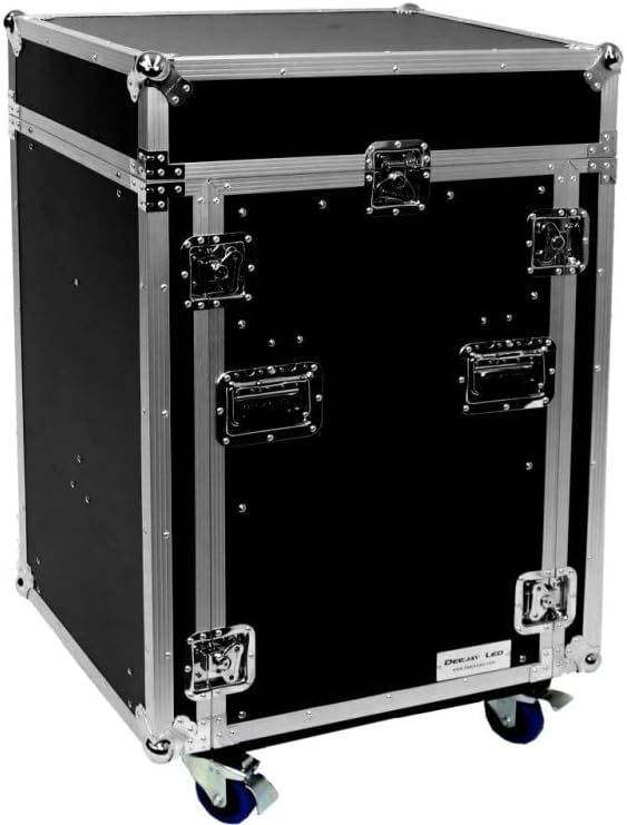 TBH11M16UCT2 Fly Drive Case 11u Space Slant Mixer Rack / 16u Space Vertical Rack System with Caster Board & Two Side Tables