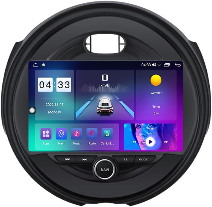 Android Car Stereo for BMW Mini 2014-2020,9 inch IPS Touchscreen with Upgrade Wireless CarPlay & Android Auto,WiFi/GPS,Support SWC and Subwoofer,8-Core 8G+256G