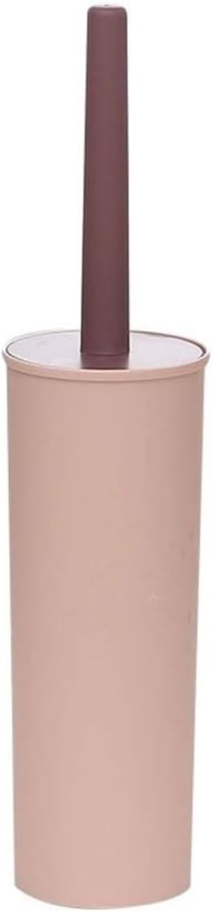 Toilet Brush Toilet Brush and Holder Set, Bathroom WC Full Closed Toilet Brush, Bathroom WC Toilet Brush Set for Bathroom Toilet Brush and Holder (Color : A) (Pink)