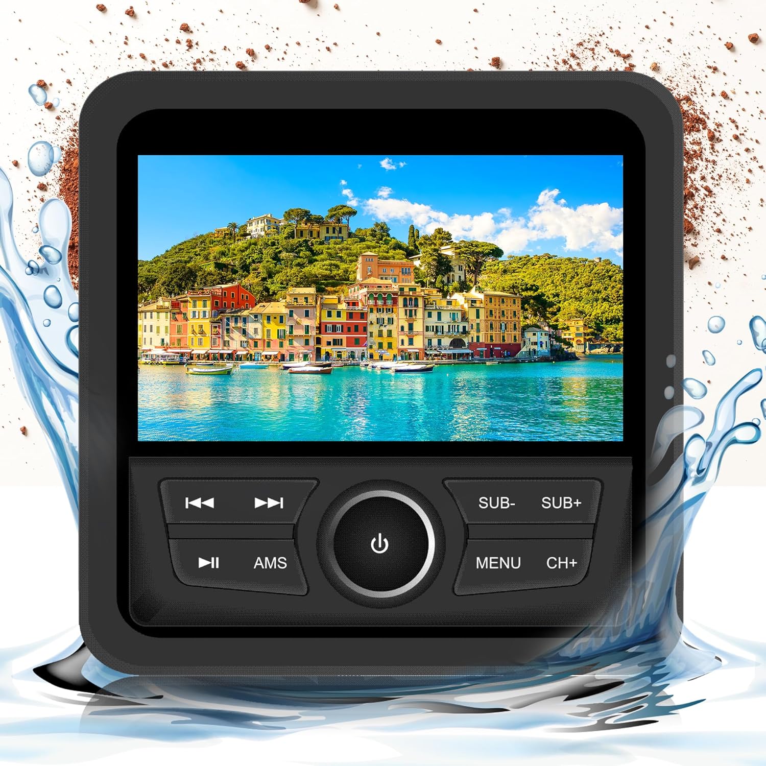 Gravity MGR5 Marine Stereo Receiver with 12V, 200W, 4.1